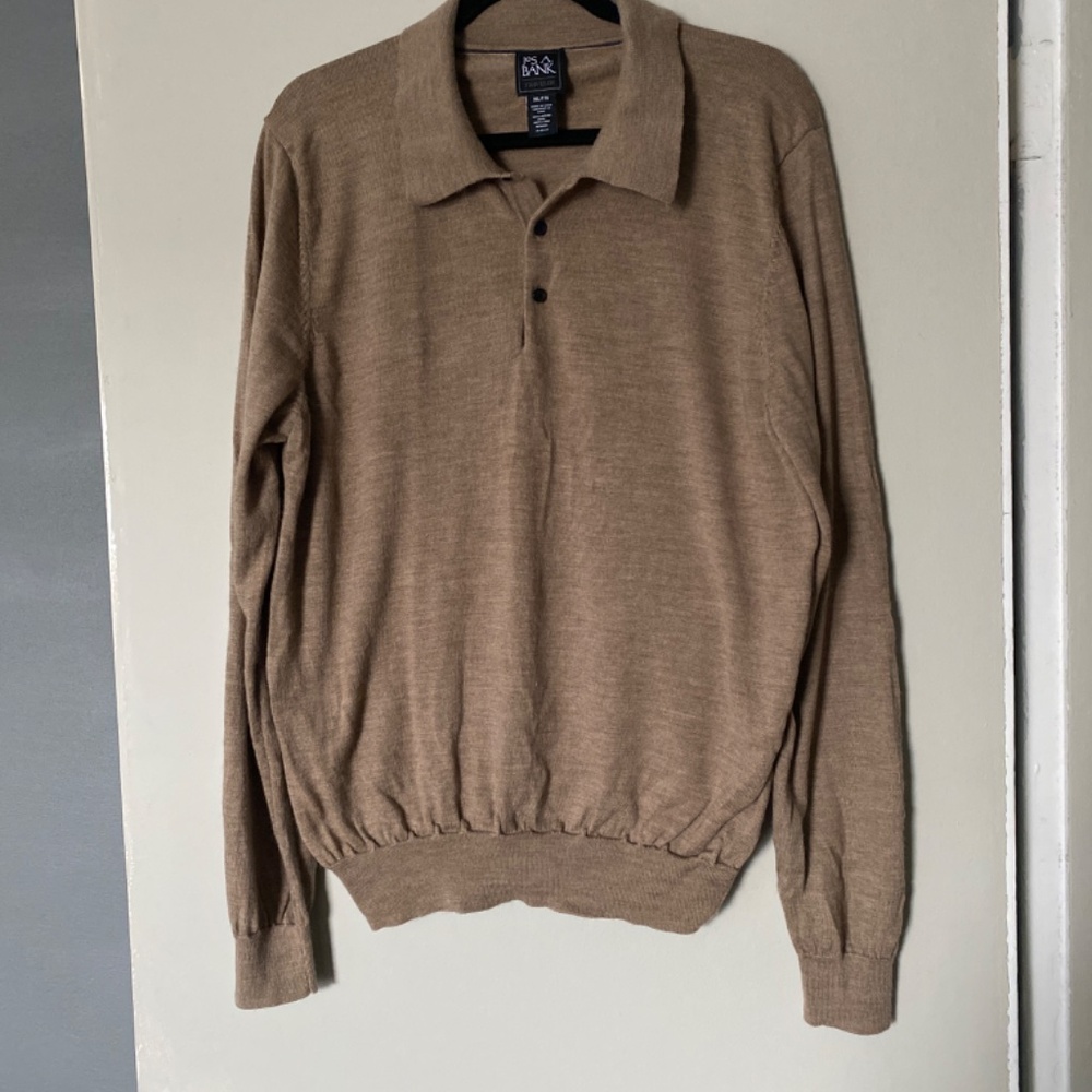 100% merino wool size XXL Jos.A.Bank traveler sweater - Picture 2 of 3